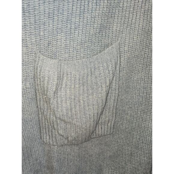 Nap Womens Button Up High Neck Pocket Wool Cardigan Sweater Blue Sz 2XL - Picture 3 of 8